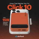 stuffcool Click 10000mAh 15W Slim Magnetic Wireless Powerbank for iPhone - Image 4